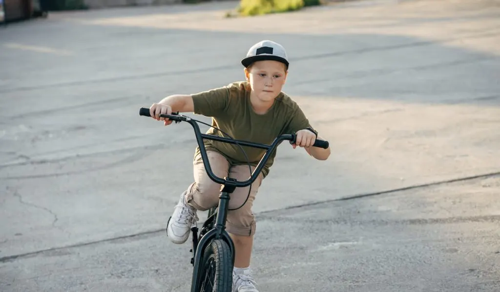 Boy riding bmx bike
